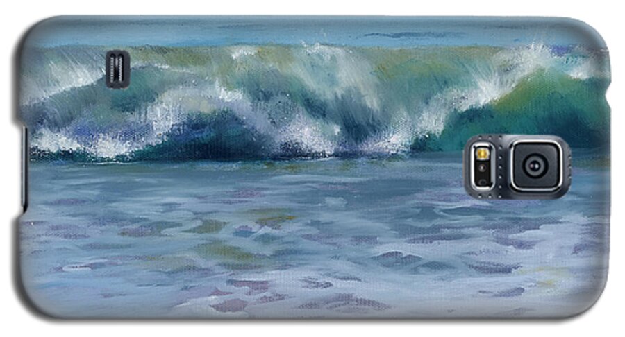 Seascape Galaxy S5 Case featuring the painting Ocean Zen by Sandy Fisher