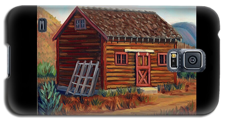Cabin Galaxy S5 Case featuring the painting Old Cabin by Kevin Hughes