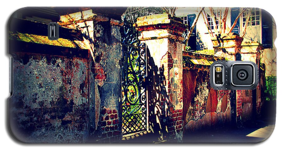 Gate Galaxy S5 Case featuring the photograph Old Iron Gate in Charleston SC by Susanne Van Hulst