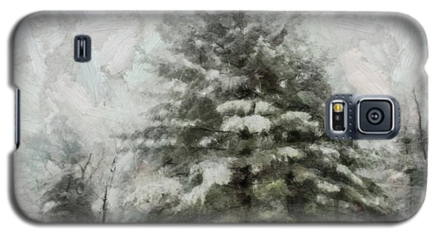 Pine Galaxy S5 Case featuring the mixed media Old Piney by Trish Tritz