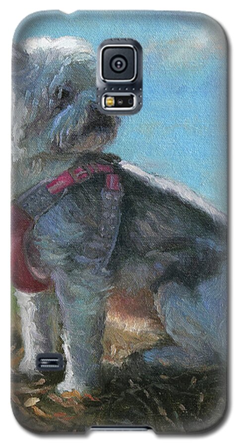 Pet Portrait Galaxy S5 Case featuring the painting Olive by Jeff Dickson
