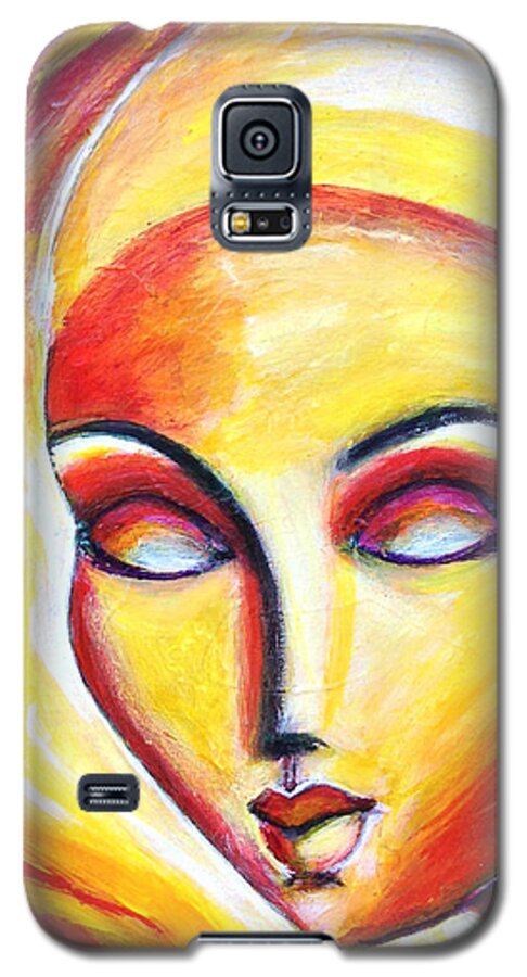 Meditation Galaxy S5 Case featuring the painting On Fire by Anya Heller