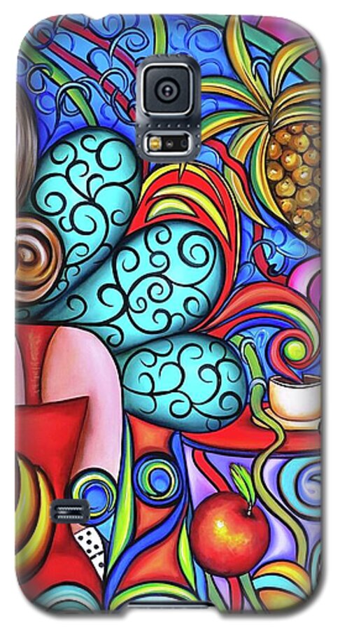 Cuba Galaxy S5 Case featuring the painting On My Mind by Annie Maxwell