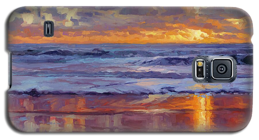 Ocean Galaxy S5 Case featuring the painting On the Horizon by Steve Henderson