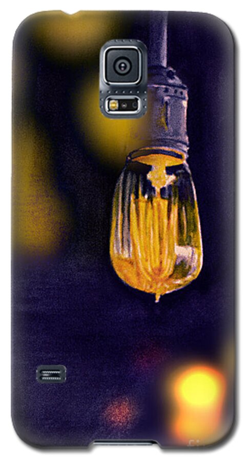 Lights Galaxy S5 Case featuring the painting One Light by Allison Ashton
