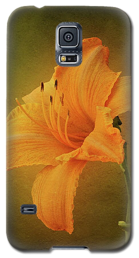 Daylily Galaxy S5 Case featuring the photograph Orange Daylily by Sandy Keeton