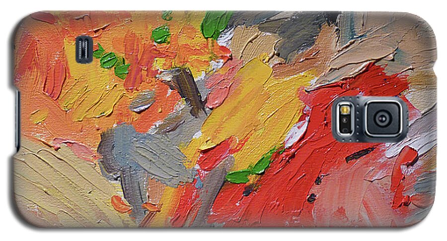 Abstract Galaxy S5 Case featuring the painting Orange Light by Stan Chraminski