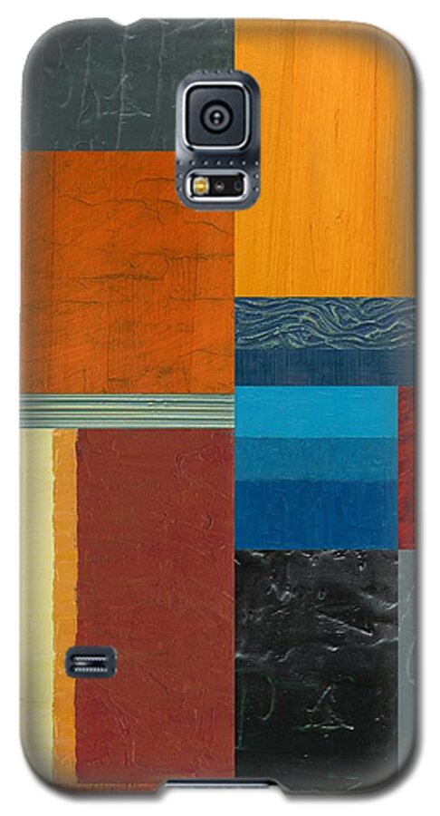 Multicolored Galaxy S5 Case featuring the painting Orange Study with Compliments 3.0 by Michelle Calkins