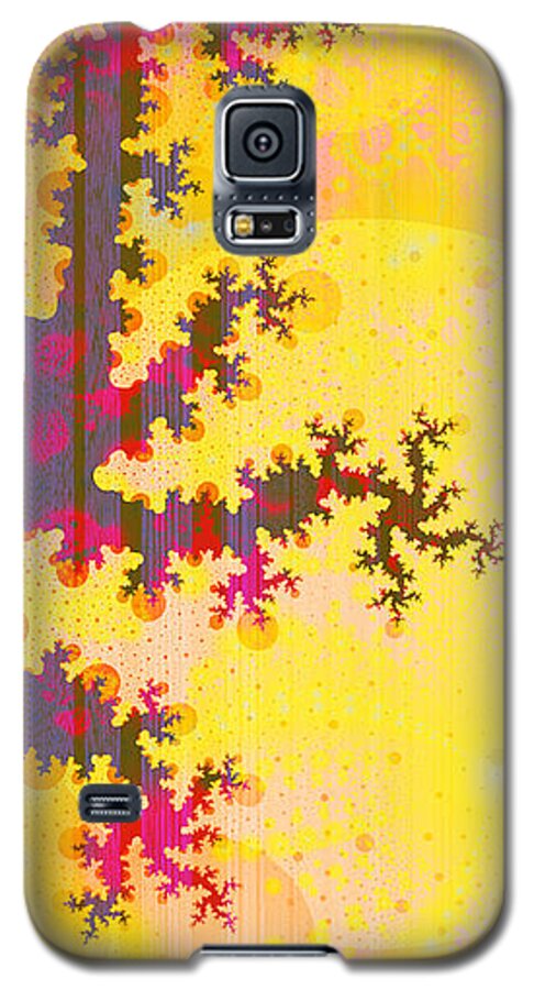 Moon Galaxy S5 Case featuring the digital art Oriental moon behind my courtain by Silvia Ganora