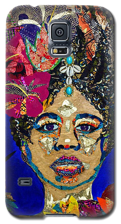Oshun Galaxy S5 Case featuring the tapestry - textile Oshun Blooming by Apanaki Temitayo M