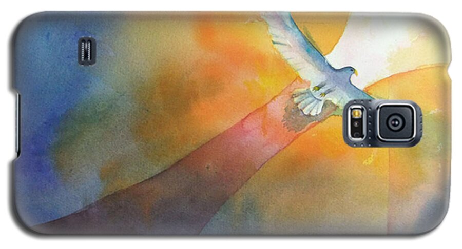 Eagle Galaxy S5 Case featuring the painting Out by Debbie Lewis