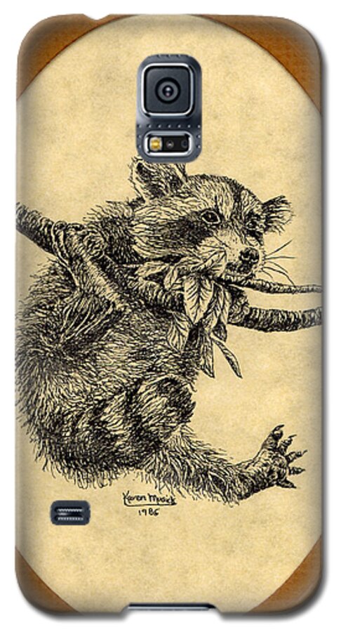 Pen Galaxy S5 Case featuring the drawing Out on a Limb by Karen Musick