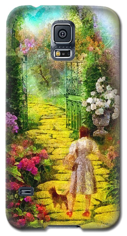 Over The Rainbow Galaxy S5 Case featuring the painting Over the Rainbow by Mo T