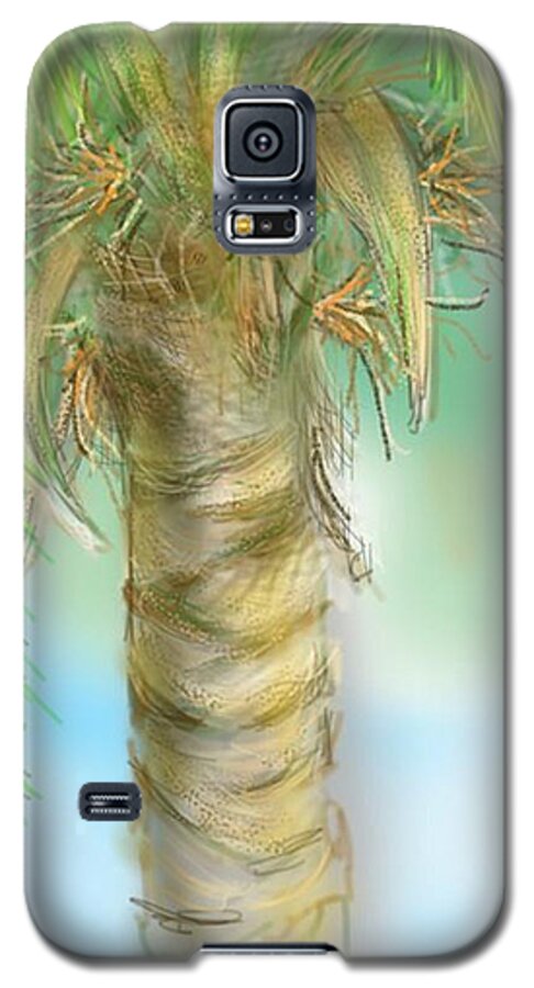 Tropical Galaxy S5 Case featuring the digital art Palm Tree Study Two by Darren Cannell