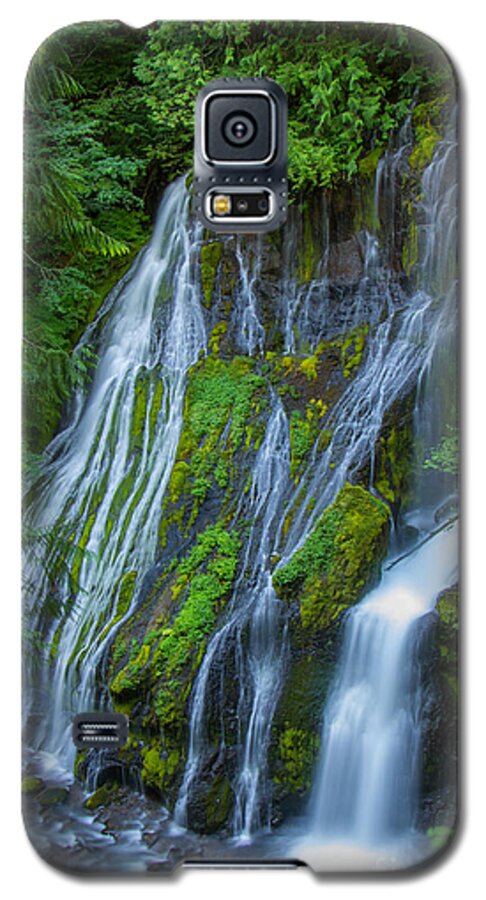 Images Galaxy S5 Case featuring the photograph Panther Creek Falls Summer Waterfall 1 by Rick Bures