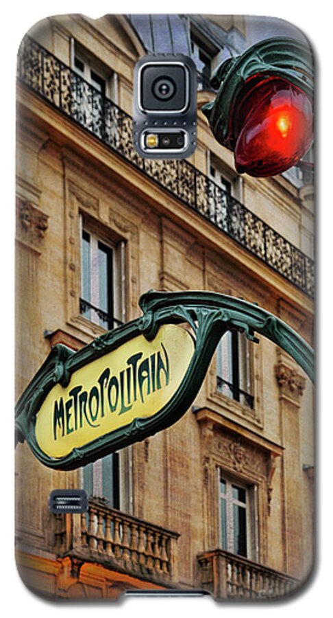 Paris Metropolitain Galaxy S5 Case featuring the photograph Paris Metropolitain by Elena Nosyreva