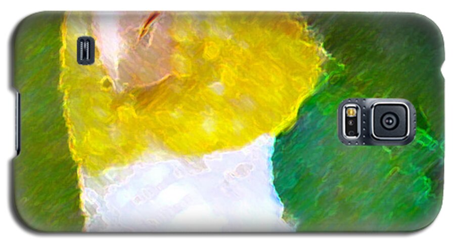 Parrot Grace Galaxy S5 Case featuring the painting Parrot Grace by Debra   Vatalaro
