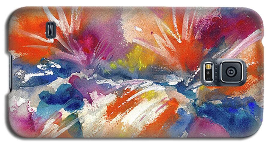 Seascape Galaxy S5 Case featuring the painting Partygoers by Francelle Theriot