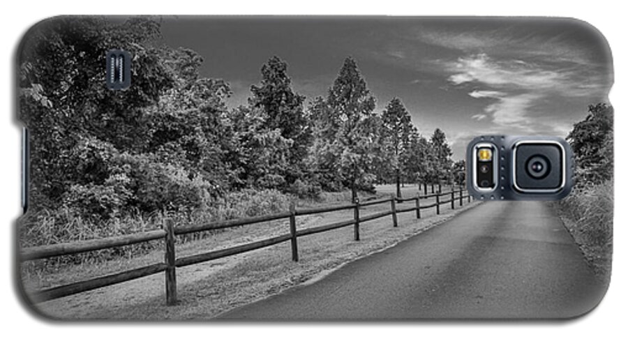 Landscape Galaxy S5 Case featuring the photograph Path - Black and White by Mina Isaac