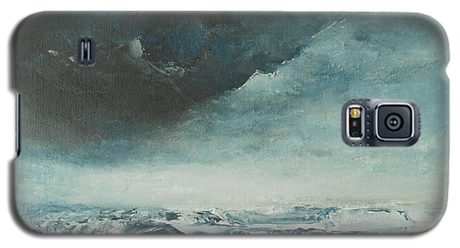 Abstract Galaxy S5 Case featuring the painting Peace In The Midst Of The Storm by Jane See