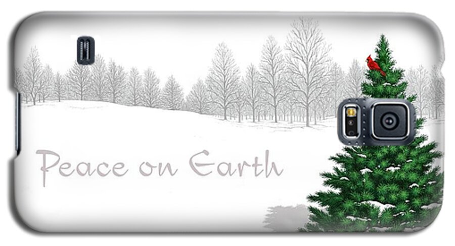 Christmas Galaxy S5 Case featuring the digital art Peace on Earth by Scott Ross