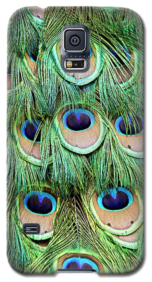 Peacock Feathers Galaxy S5 Case featuring the photograph Peacock Feathers by Peggy Collins