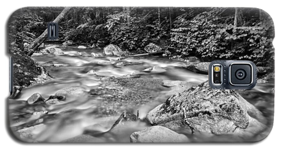 Photograph New Hampshire Galaxy S5 Case featuring the photograph Pemi River Black-White by Michael Hubley