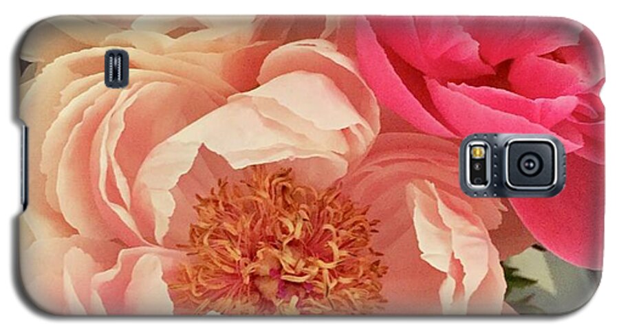 Peonies Pink Petals Light Galaxy S5 Case featuring the photograph Peony Series 1-3 by J Doyne Miller
