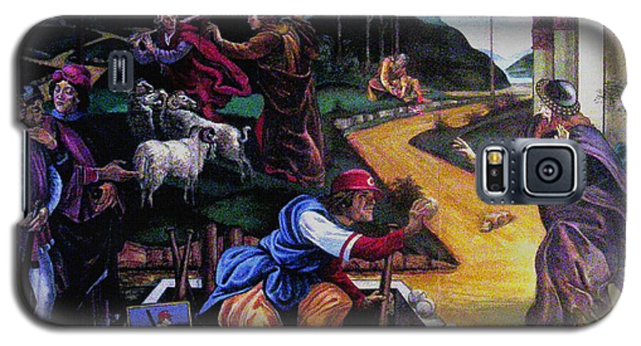 Pete Rose Galaxy S5 Case featuring the painting Pete Rose In The Renaissance by Stan Esson