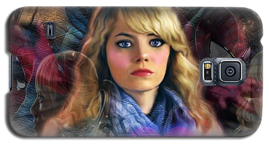 Barbaka Galaxy S5 Case featuring the digital art Peter Parker's Haunting Memories of Gwen Stacy by Barbara Tristan