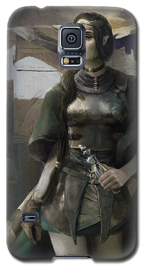 Female Galaxy S5 Case featuring the painting Phial by Eve Ventrue
