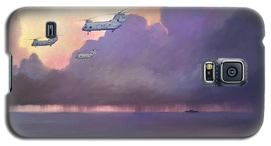 Ch-46 Galaxy S5 Case featuring the painting Phrogs by Stephen Roberson