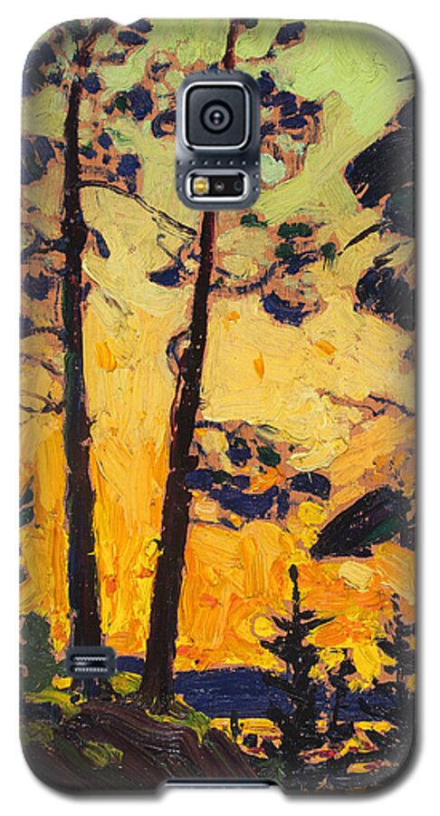 20th Century Art Galaxy S5 Case featuring the painting Pine Trees at Sunset by Tom Thomson