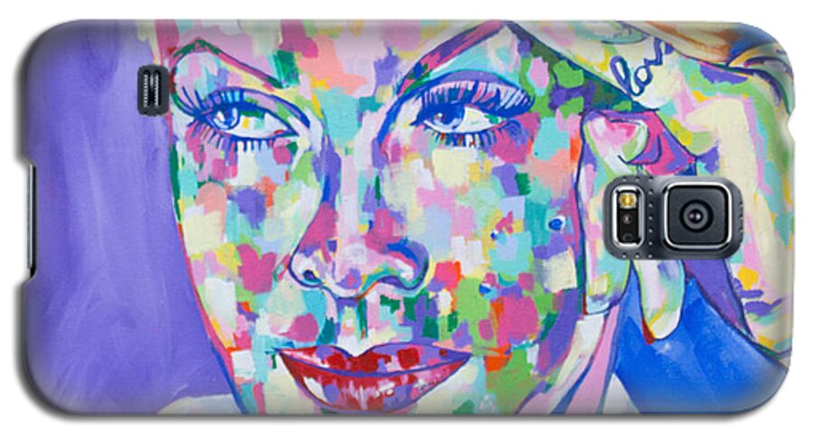 Pink Galaxy S5 Case featuring the painting Pink by Janice Westfall