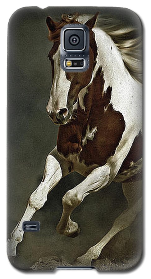Horse Galaxy S5 Case featuring the photograph Pinto Horse in Motion by Dimitar Hristov