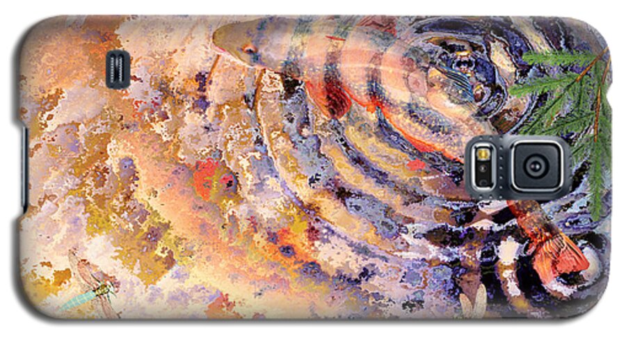 Pond Galaxy S5 Case featuring the painting Pisces by Peter J Sucy