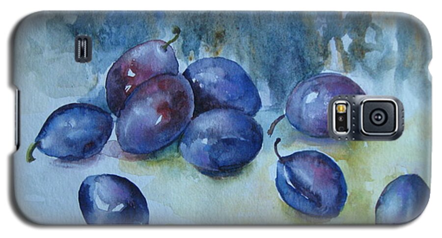 Plums Galaxy S5 Case featuring the painting Plums by Elena Oleniuc