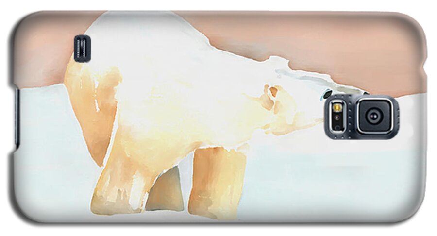 Polar Bear Galaxy S5 Case featuring the digital art Polar Bear by Arline Wagner