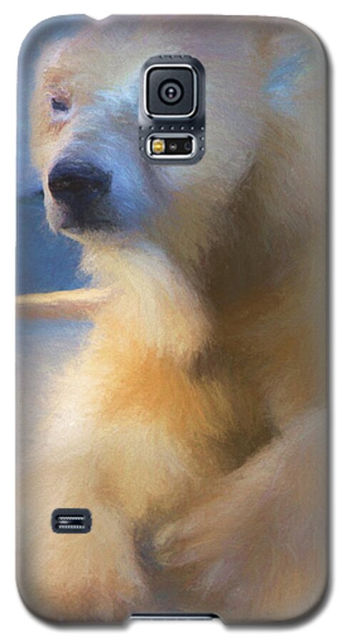 Chalk Drawing Galaxy S5 Case featuring the digital art Polar Bear in Chalk by Kandy Hurley
