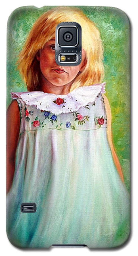 Portrait Galaxy S5 Case featuring the painting Portrait of Sara by Georgia Doyle