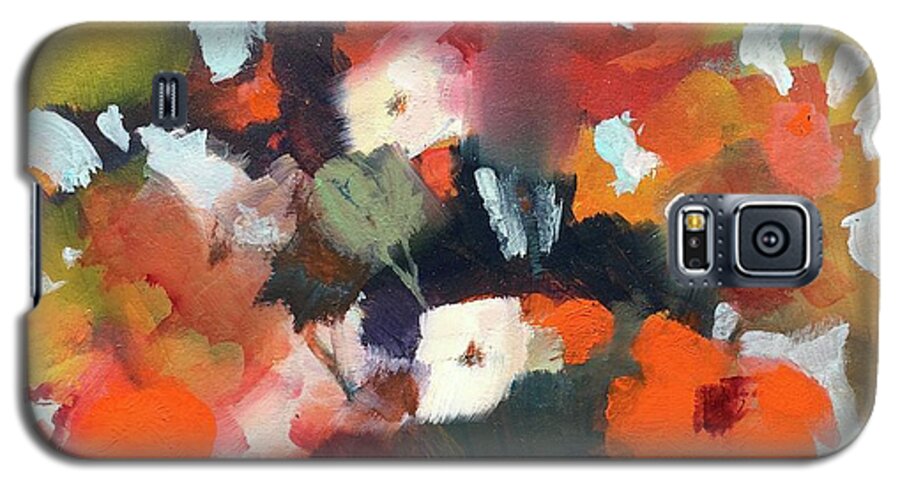 Flowers Galaxy S5 Case featuring the painting Pot of Flowers by Michelle Abrams