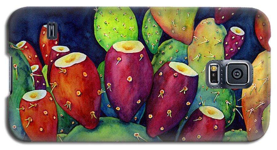 Cactus Galaxy S5 Case featuring the painting Prickly Pear by Hailey E Herrera