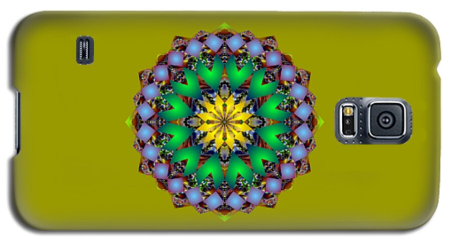 Mandala Galaxy S5 Case featuring the digital art Psychedelic Mandala 003 A by Larry Capra