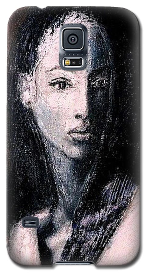 Portrait Art Galaxy S5 Case featuring the painting Pulsar by Jarmo Korhonen aka Jarko