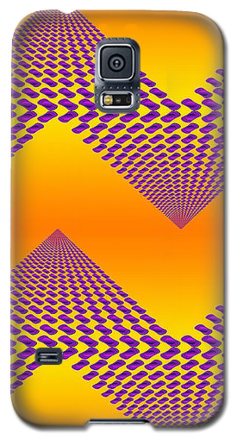 Artsytoo Galaxy S5 Case featuring the digital art Purple Mountains by Heather Schaefer