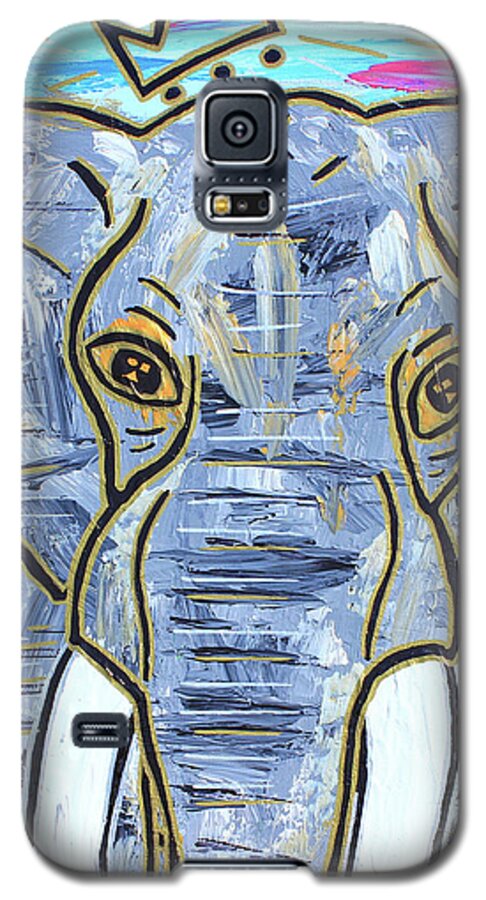 Painting - Acrylic Galaxy S5 Case featuring the painting Queen Of The Jungle by Odalo Wasikhongo