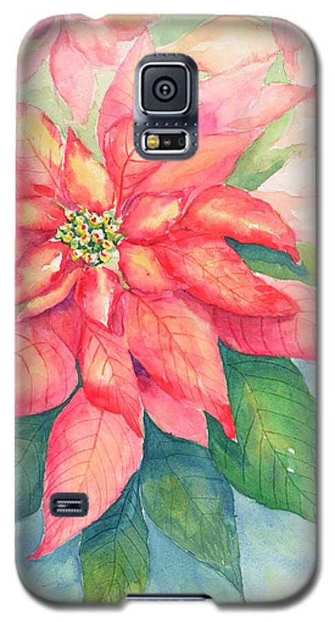 Poinsettia Galaxy S5 Case featuring the painting Queen of the Show by Sandy Fisher