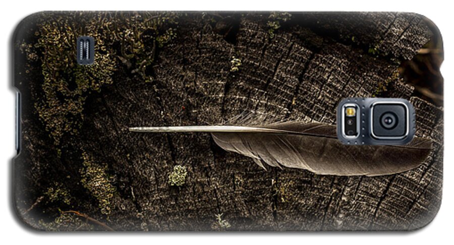 Raven Galaxy S5 Case featuring the photograph Ravens Feather by Fred Denner