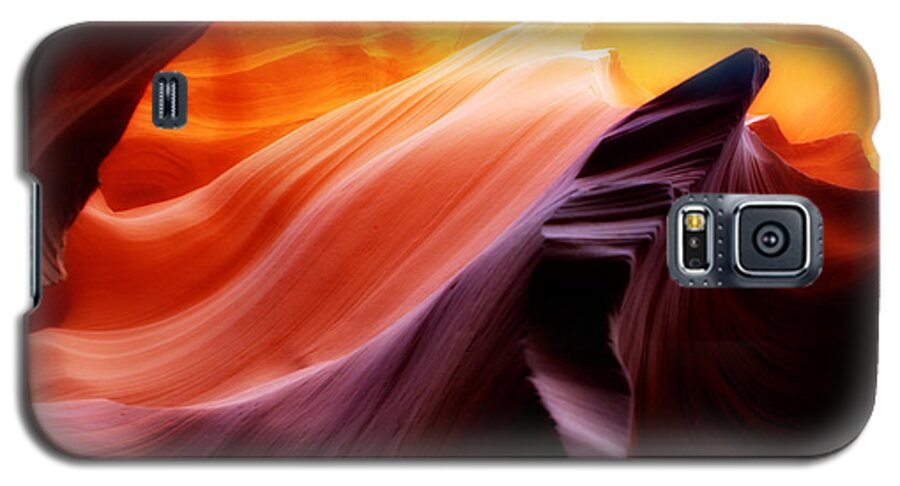 Antelope Canyon Galaxy S5 Case featuring the photograph Reaching for the Sun by Jim McCain