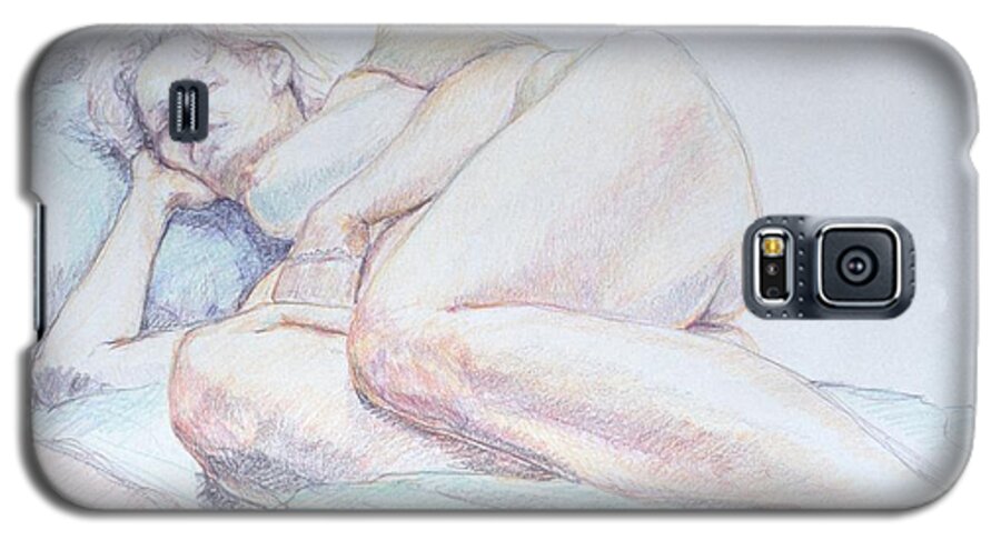 Full Figure Galaxy S5 Case featuring the painting Reclining Study 2 by Barbara Pease